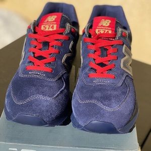 New Balance 574 Running Shoes BHM Black History Month Navy Red U574BHM Mens 8